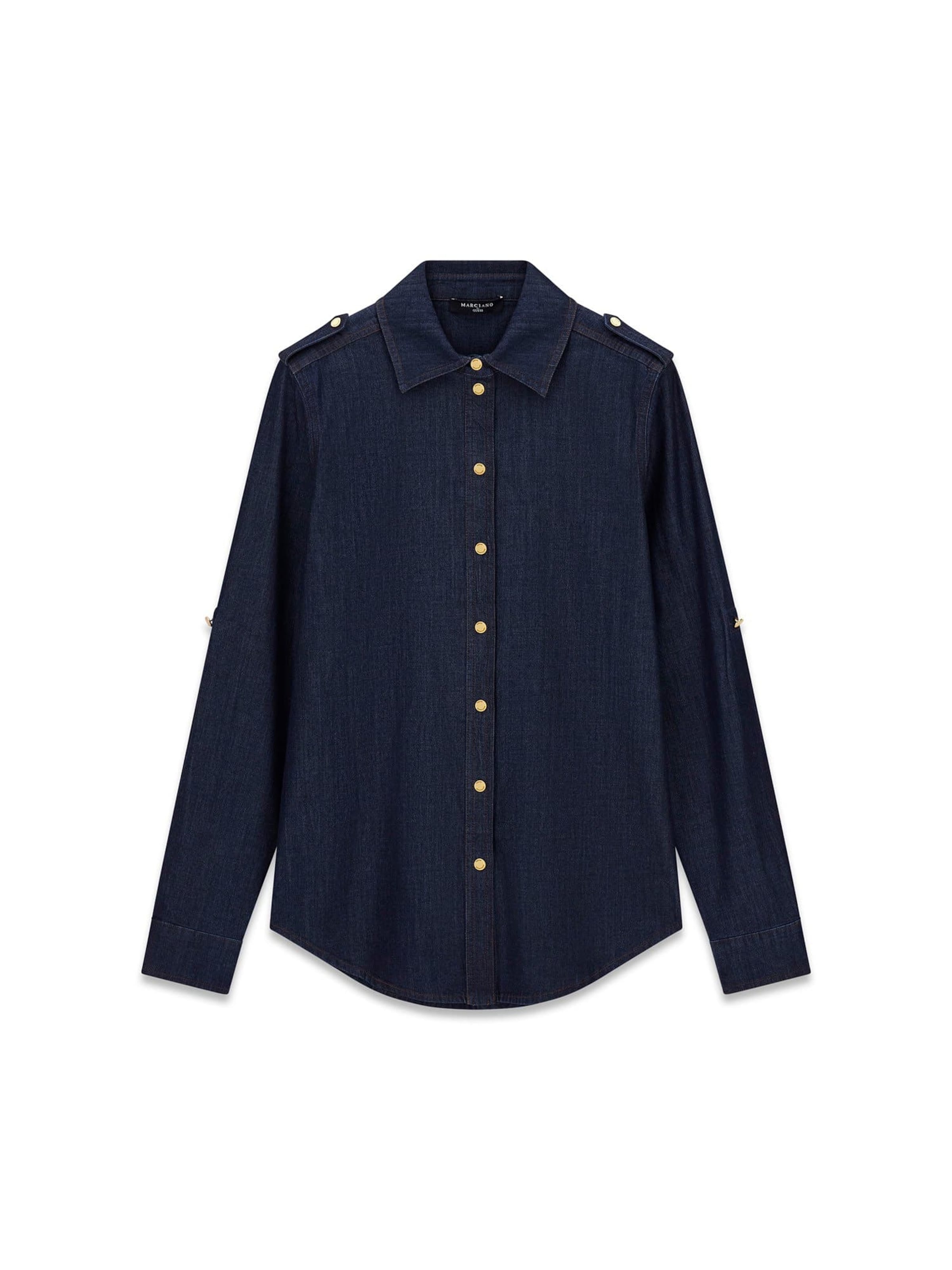 MARCIANO LOS ANGELES Bluse in Blau: Vorderseite