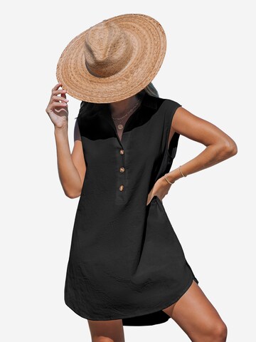 Cupshe Beach Dress in Black: front