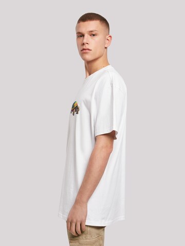F4NT4STIC Shirt 'Rainbow Turtle' in White