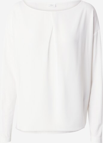 T-shirt s.Oliver BLACK LABEL en blanc : devant