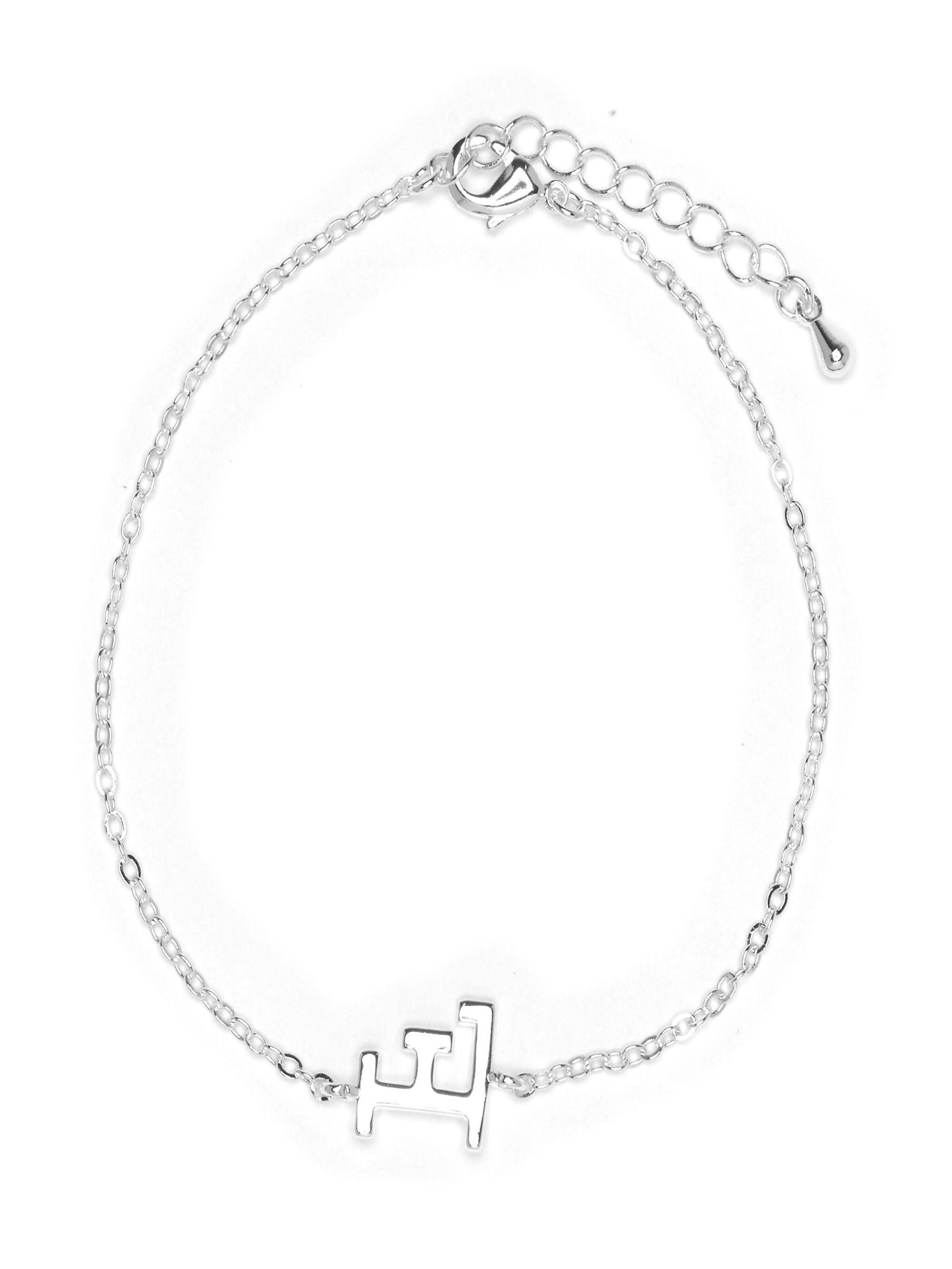Luxenter Náramek 'Alphabet F' – stříbrná
