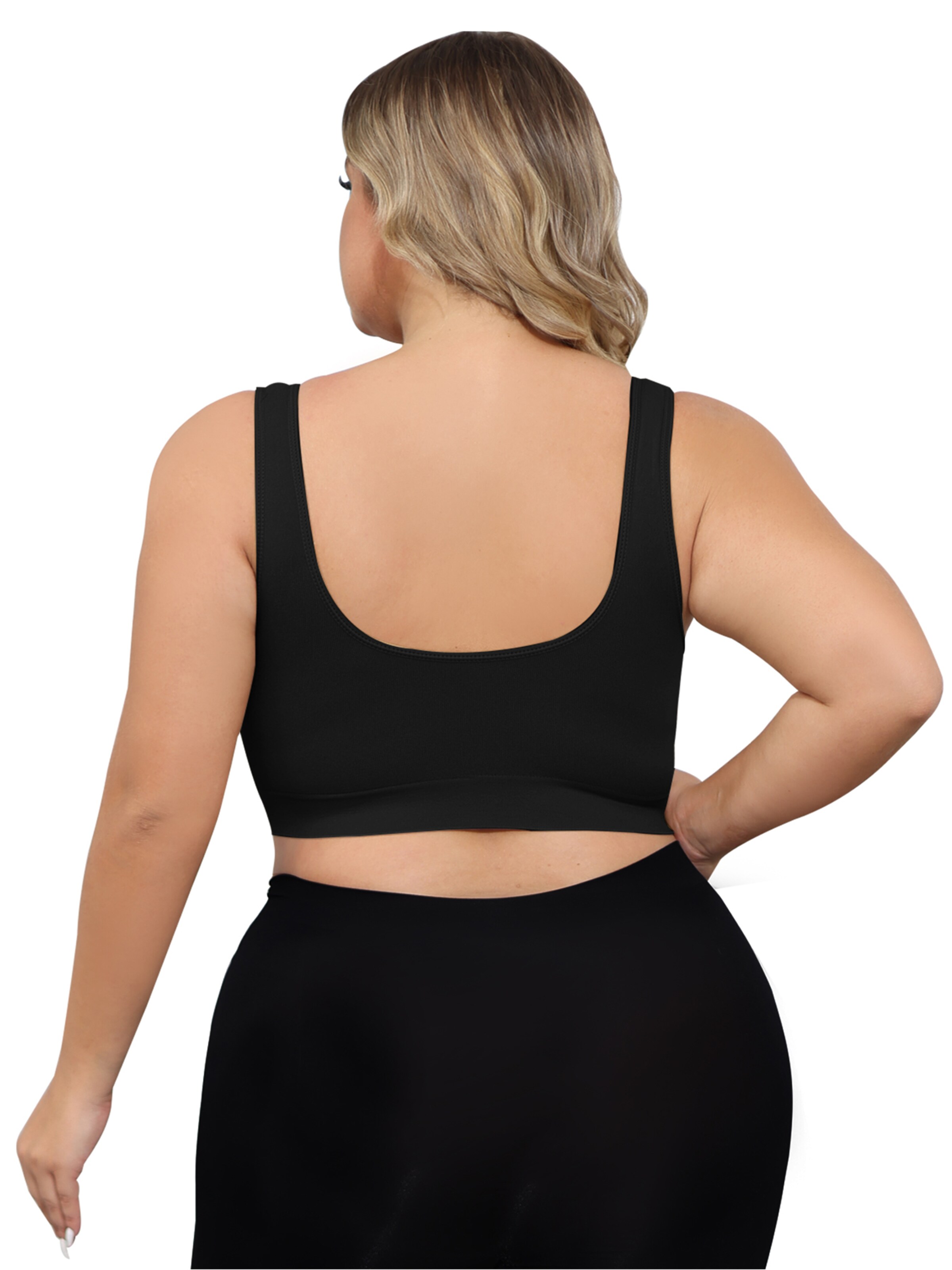 MEETWEE Push-up Sports Bra in Black
