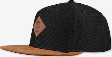 DJINNS Cap 'Honey Knit' in Schwarz: Vorderseite