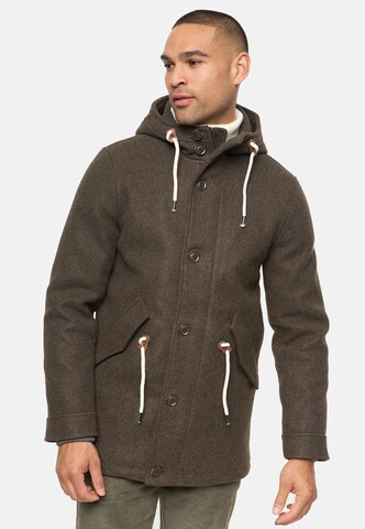 INDICODE JEANS Winter Jacket ' Christof ' in Brown: front