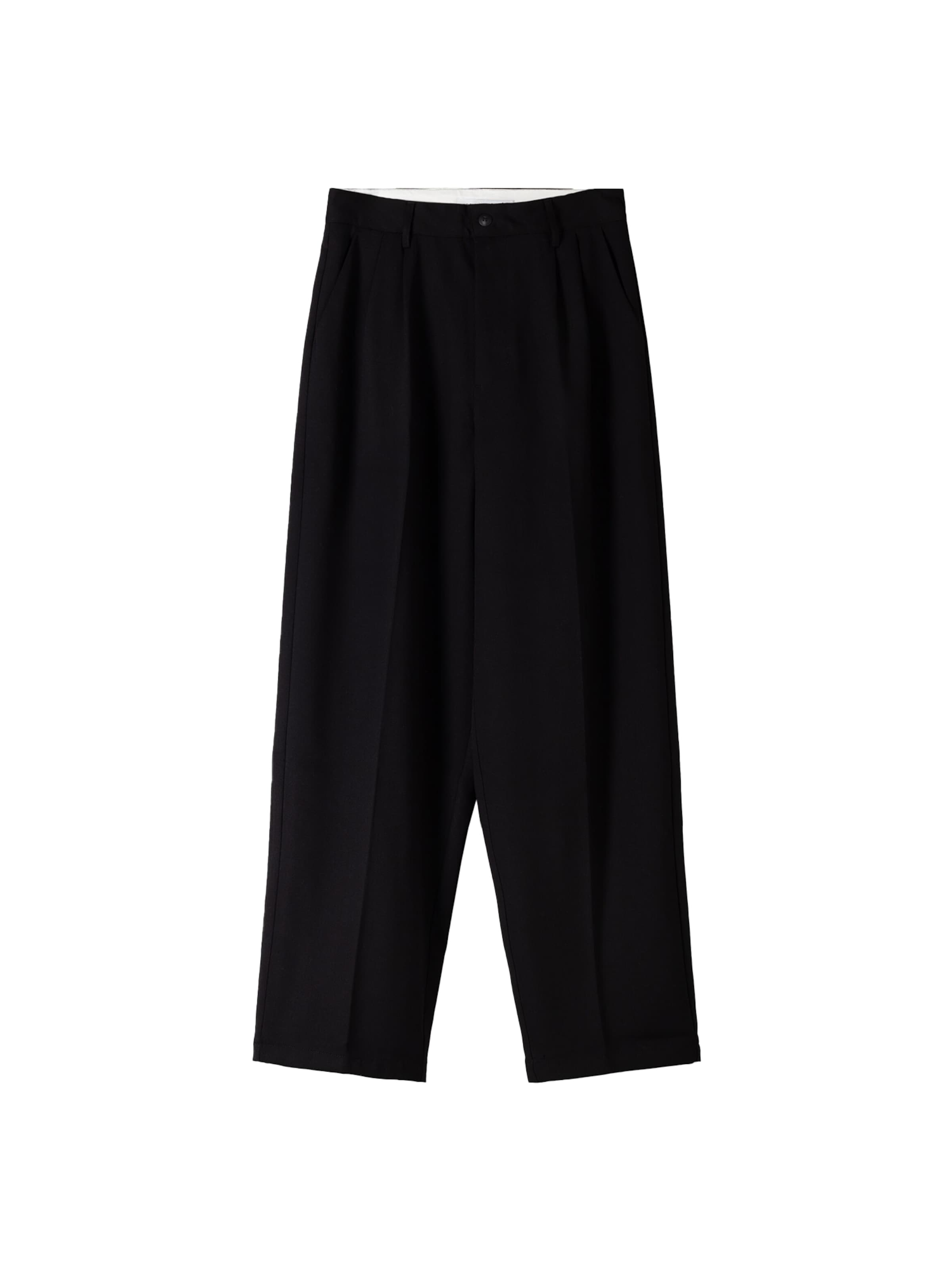 Bershka Cargo nadrágok - fekete: elől