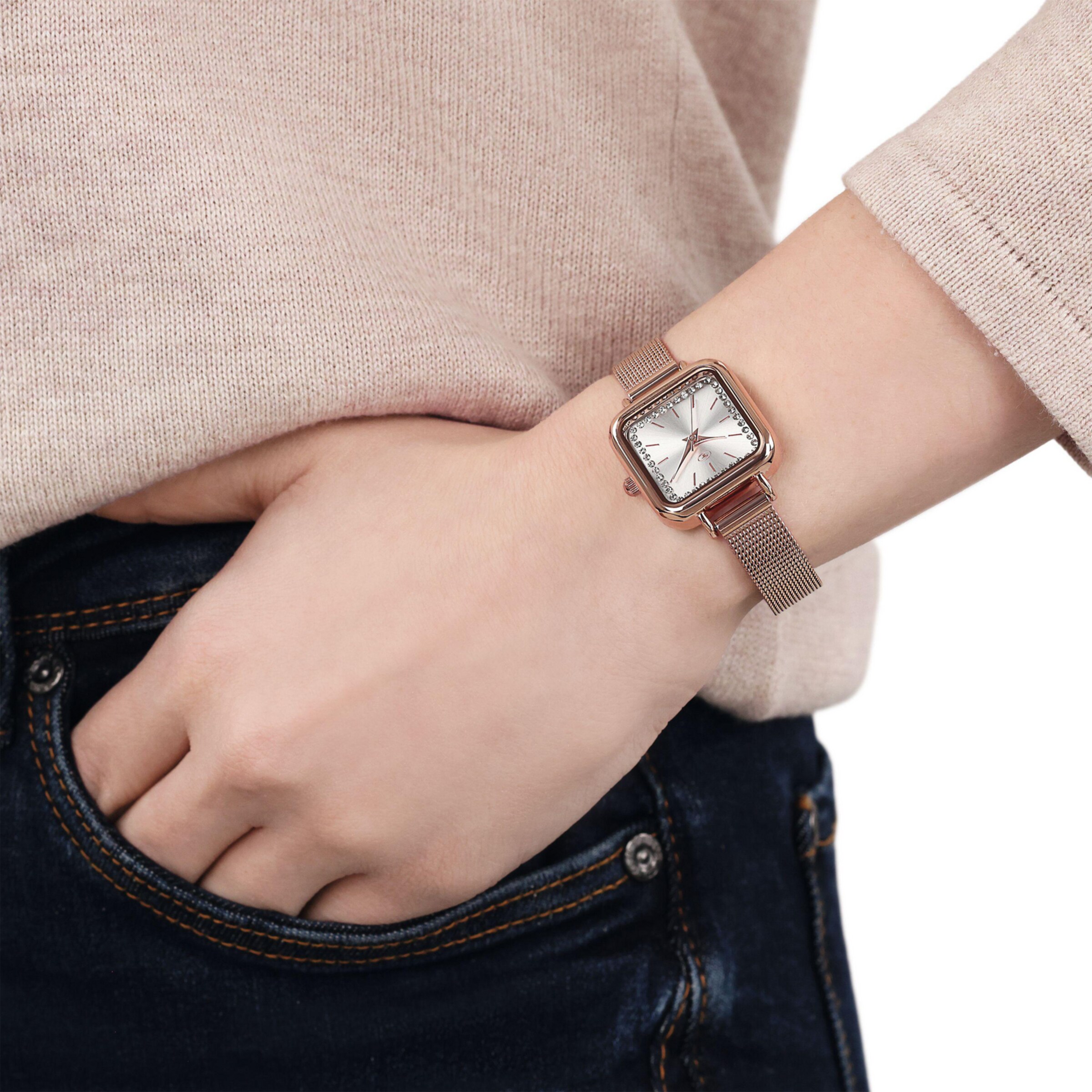 TOM TAILOR Uhr in Gold: Vorderseite