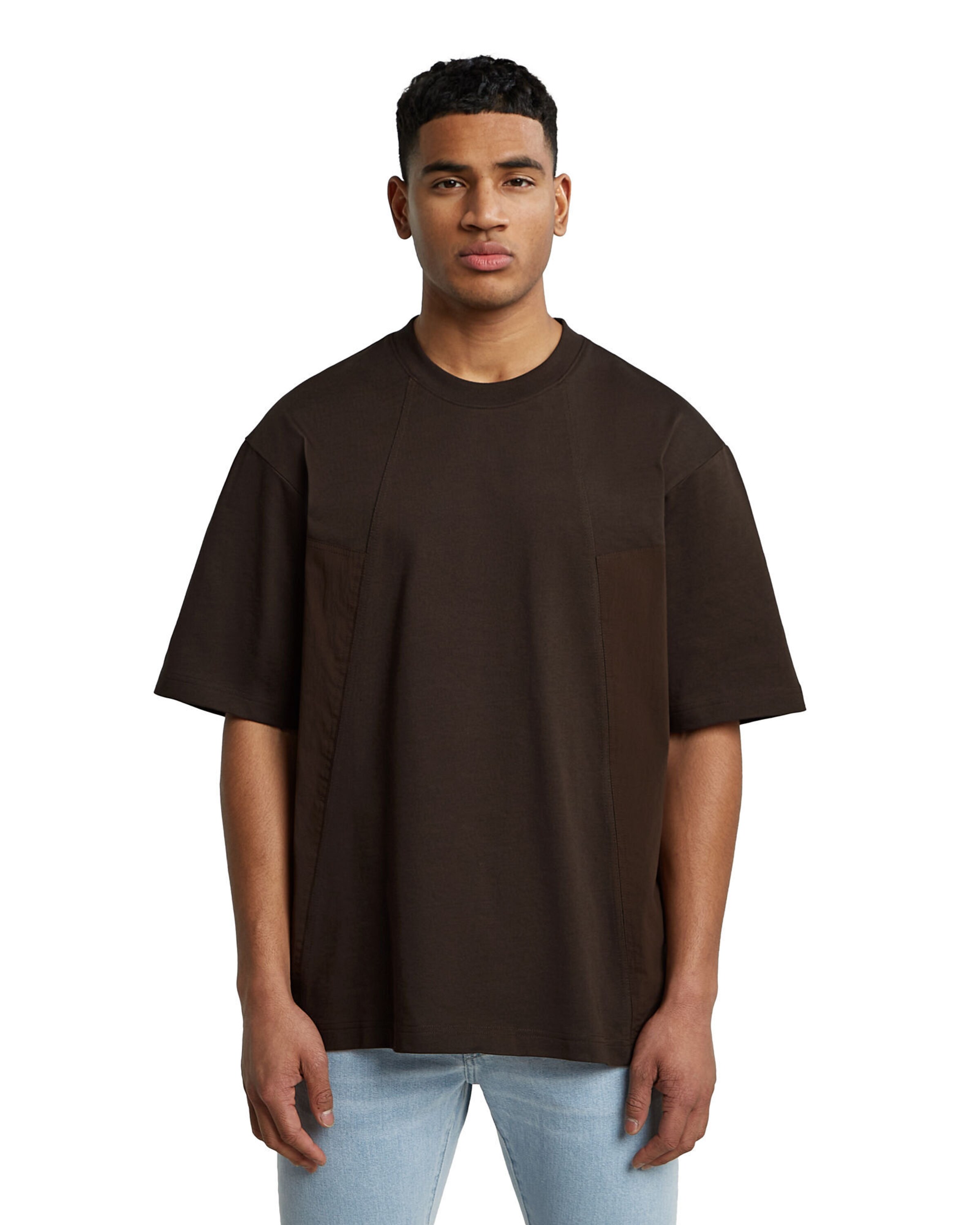 T-Shirt G-STAR en marron : devant