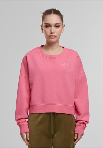 Felpa 'Morgan' di Von Dutch Originals in rosa: frontale