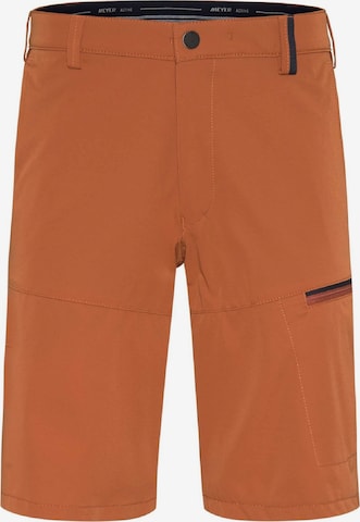 MEYER Slimfit Broek 'B-Arran' in Bruin: voorkant