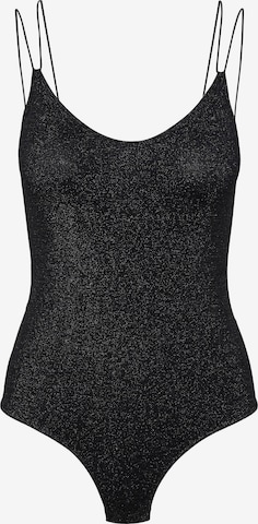 PIECES Shirt bodysuit 'SUNNI' in Black: front