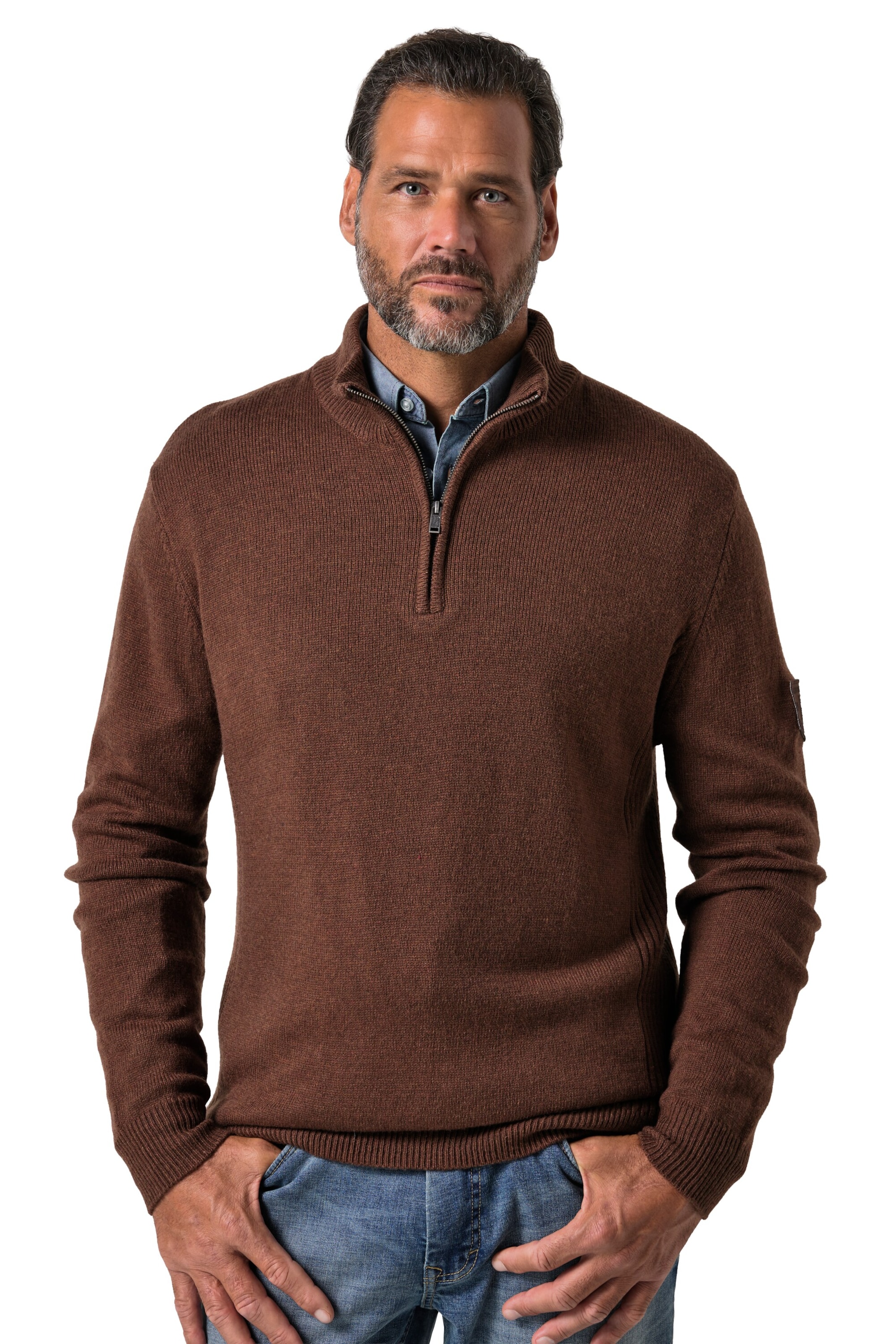 JP1880 Sweater in Brown: front