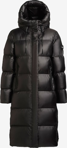 khujo Pitkä talvitakki 'Coulin Shiny' värissä musta: etupuoli