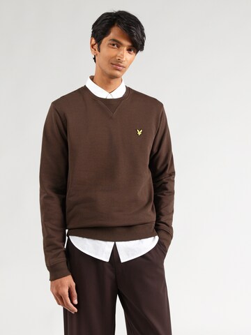 Lyle & Scott - Sweatshirt em castanho: frente