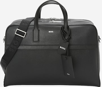 BOSS Black - Cartera maletín 'Zair' en negro: frente