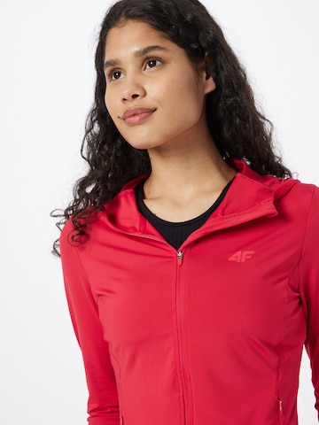 4F Sportsweatshirtjacke in Rot