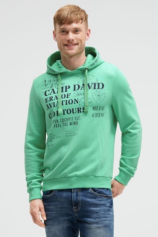 CAMP DAVID Sweatshirt in Green: front
