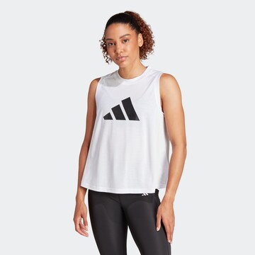 ADIDAS PERFORMANCE Sporttop in Weiß: predná strana