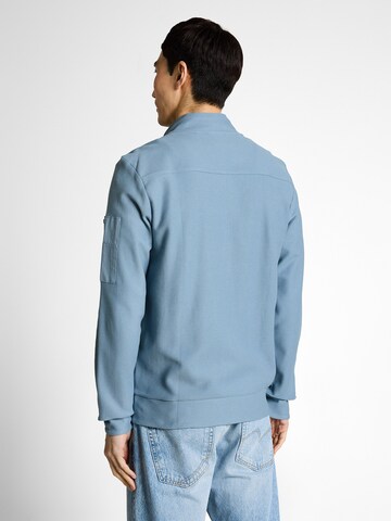 TOM TAILOR Zip-Up Hoodie in Blue