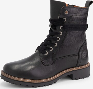 Travelin Lace-Up Boots 'Kvinlog' in Black: front
