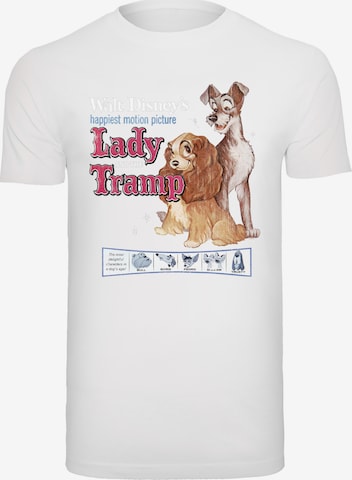 F4NT4STIC T-Shirt 'Disney Susi und Strolch' in Weiß: predná strana