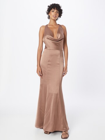 Jarlo Evening Dress 'Sage' in Brown: front