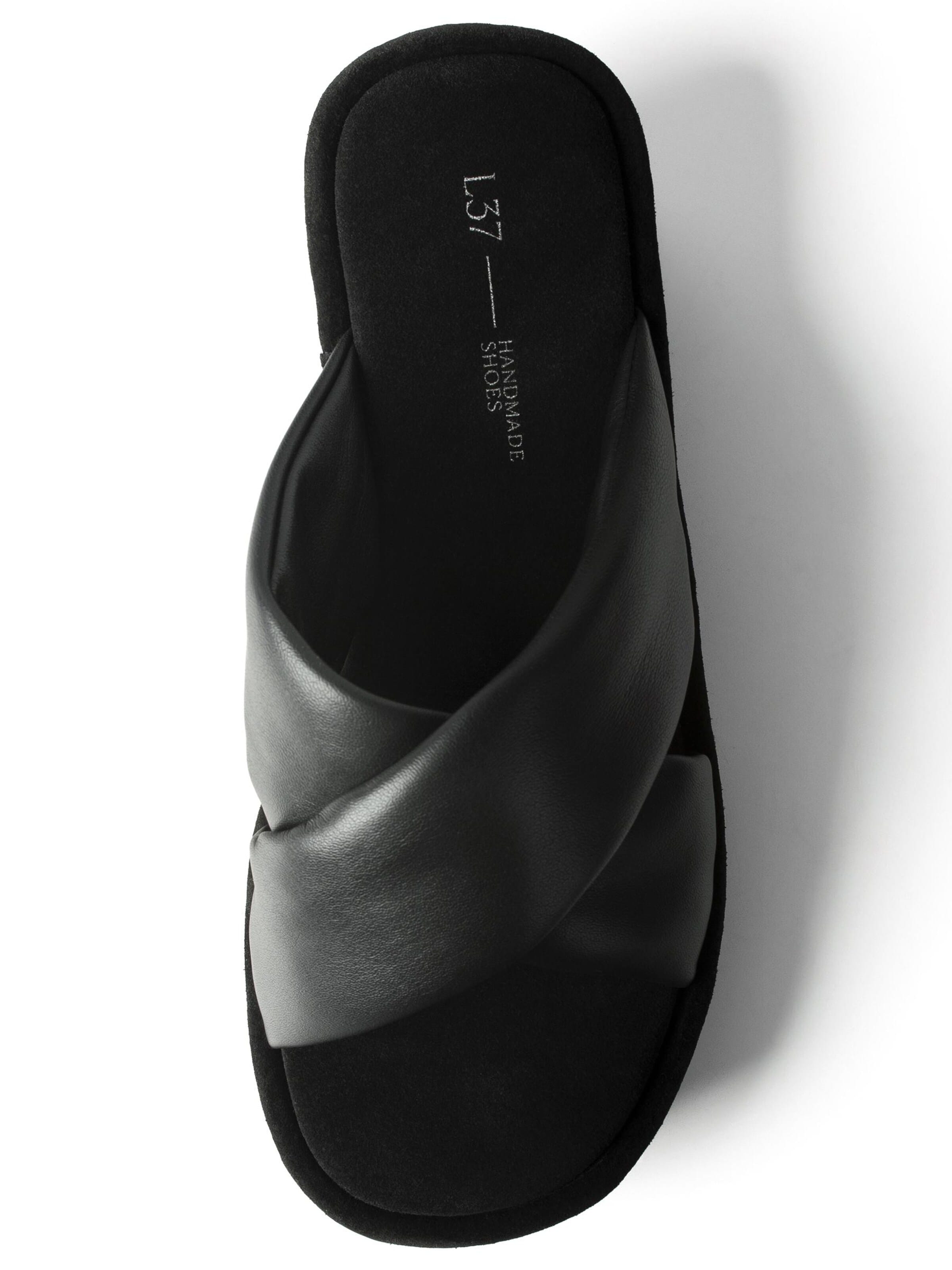 L37 HANDMADE SHOESNatikače s potpeticom 'MOON OVER TOKYO' - crna boja
