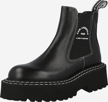 Karl Lagerfeld Chelsea boots 'PATROL' in Zwart: voorkant