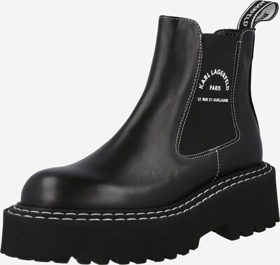 Karl Lagerfeld Chelsea boots 'PATROL' i svart / vit, Produktvy