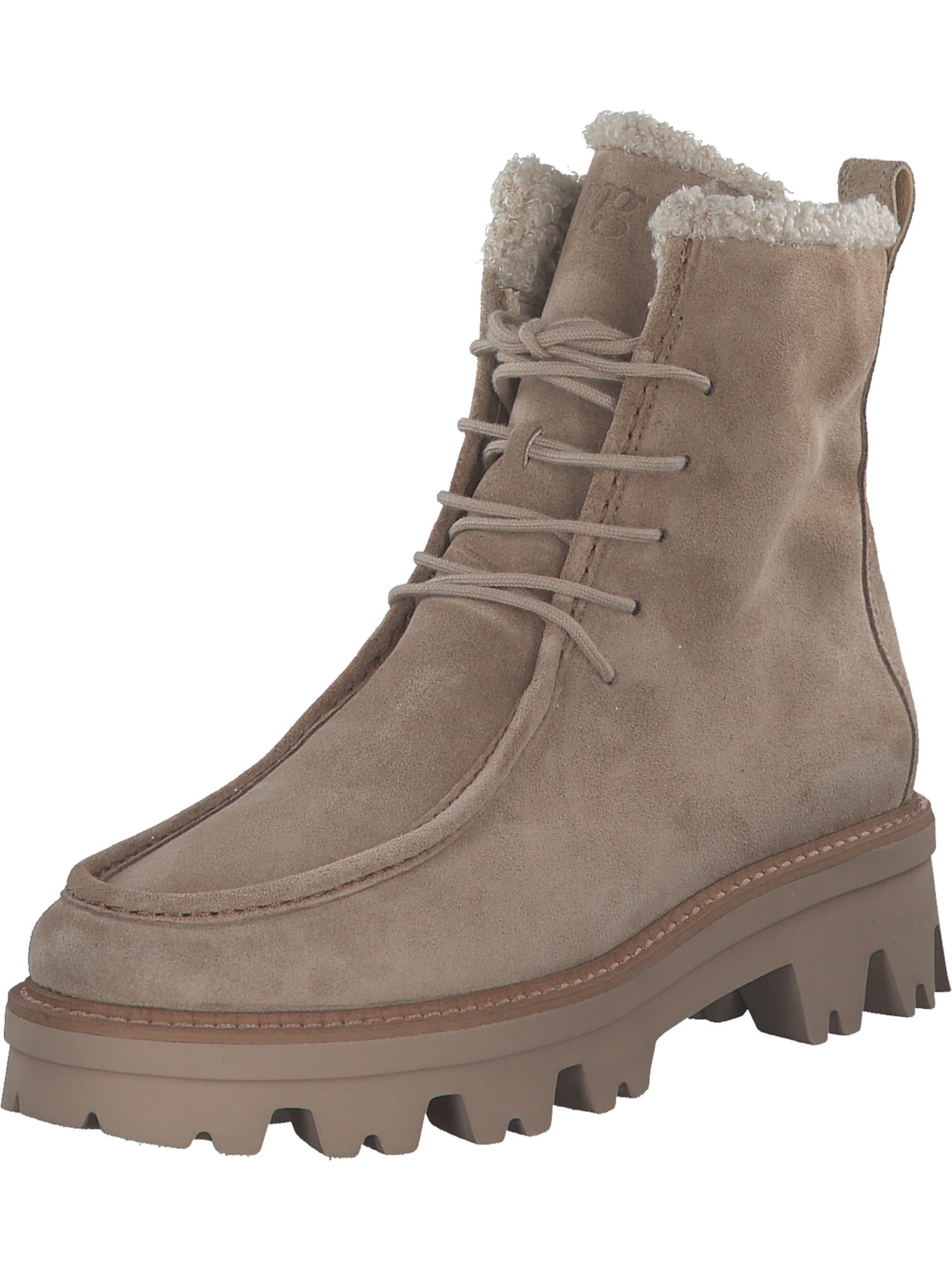 Paul Green Schnürstiefelette in Beige: Vorderseite