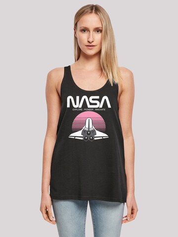 F4NT4STIC Top 'NASA Space Shuttle' in Zwart: voorkant