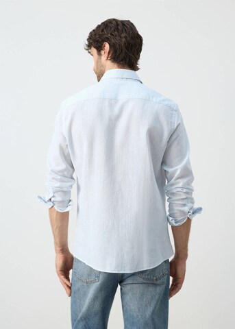 MANGO MAN Regular fit Button Up Shirt 'Elda' in Blue