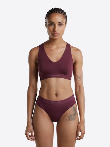 ICEBREAKER Bustier Sport bh 'Cool-Lite Sprite' in Rood: voorkant