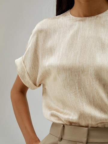 Lilysilk Blouse 'Top aus Birnensatin-Seide' in Beige