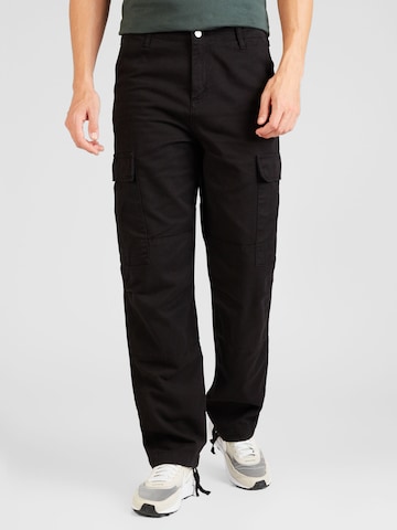 Carhartt WIP Loosefit Cargobroek in Zwart: voorkant