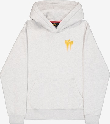 Bluză de molton de la ALPHA INDUSTRIES pe gri: față