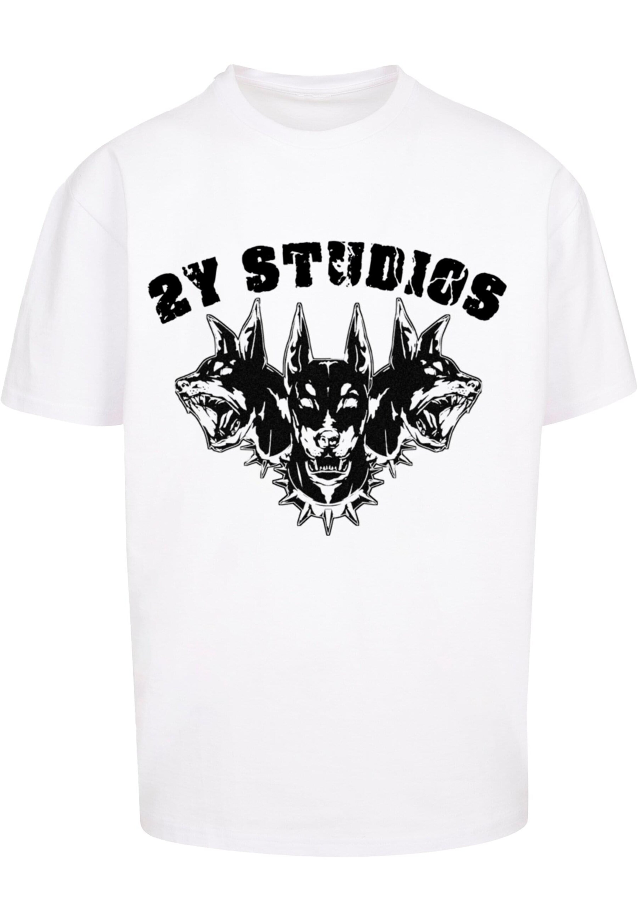 2Y Premium Shirt 'Dobermann' in Wit: voorkant