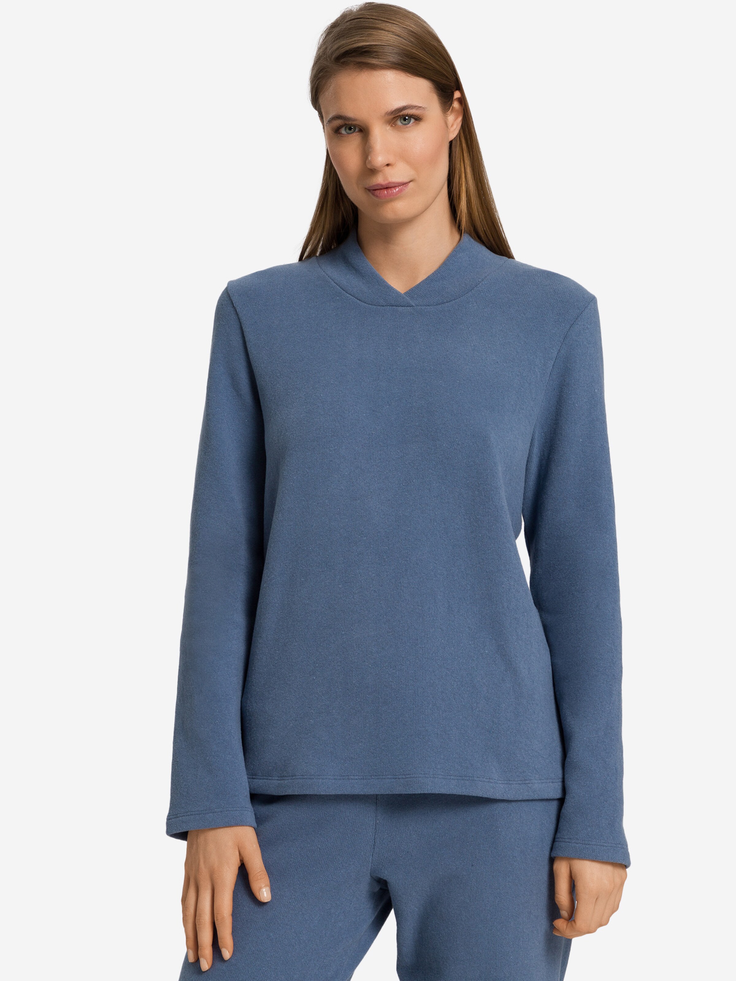 Hanro Sweatshirt ' Easy Wear ' in Blue: front