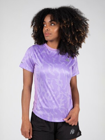T-shirt fonctionnel 'Raleigh' Gorilla Wear en violet : devant