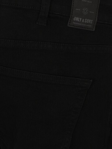 Bootcut Jeans 'WARP' di Only & Sons Big & Tall in nero