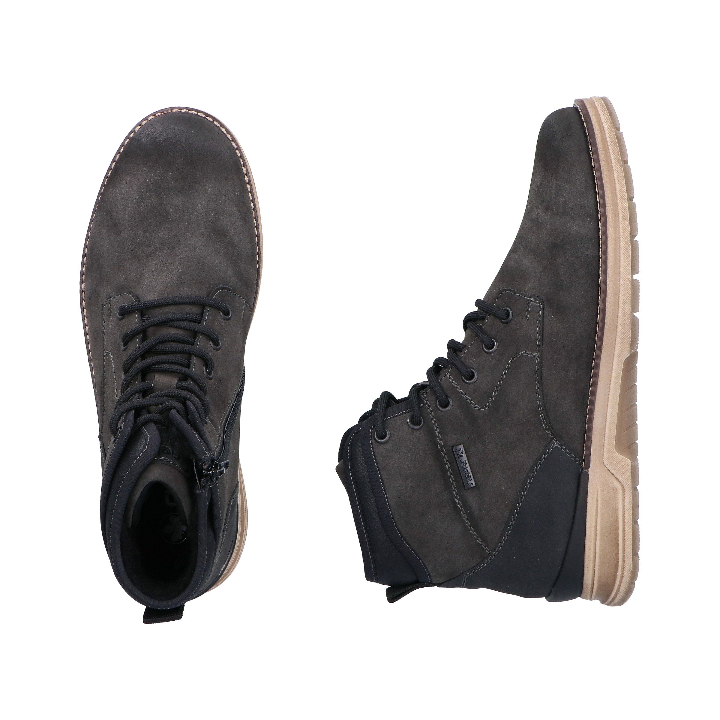 Bottes à lacets Rieker en gris