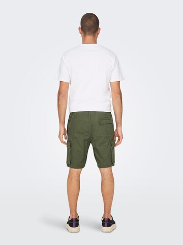 Only & Sons tavaline Klapptaskutega püksid 'Sinus', värv roheline