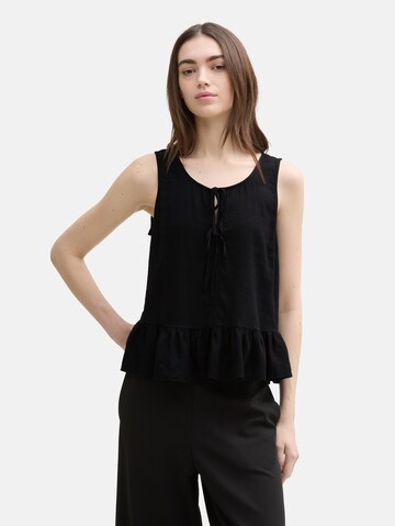 TOM TAILOR DENIM Blouse in Black: front