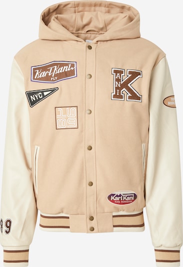 Karl Kani Välikausitakki värissä hiekka / tummanruskea / musta / valkoinen, Tuotenäkymä
