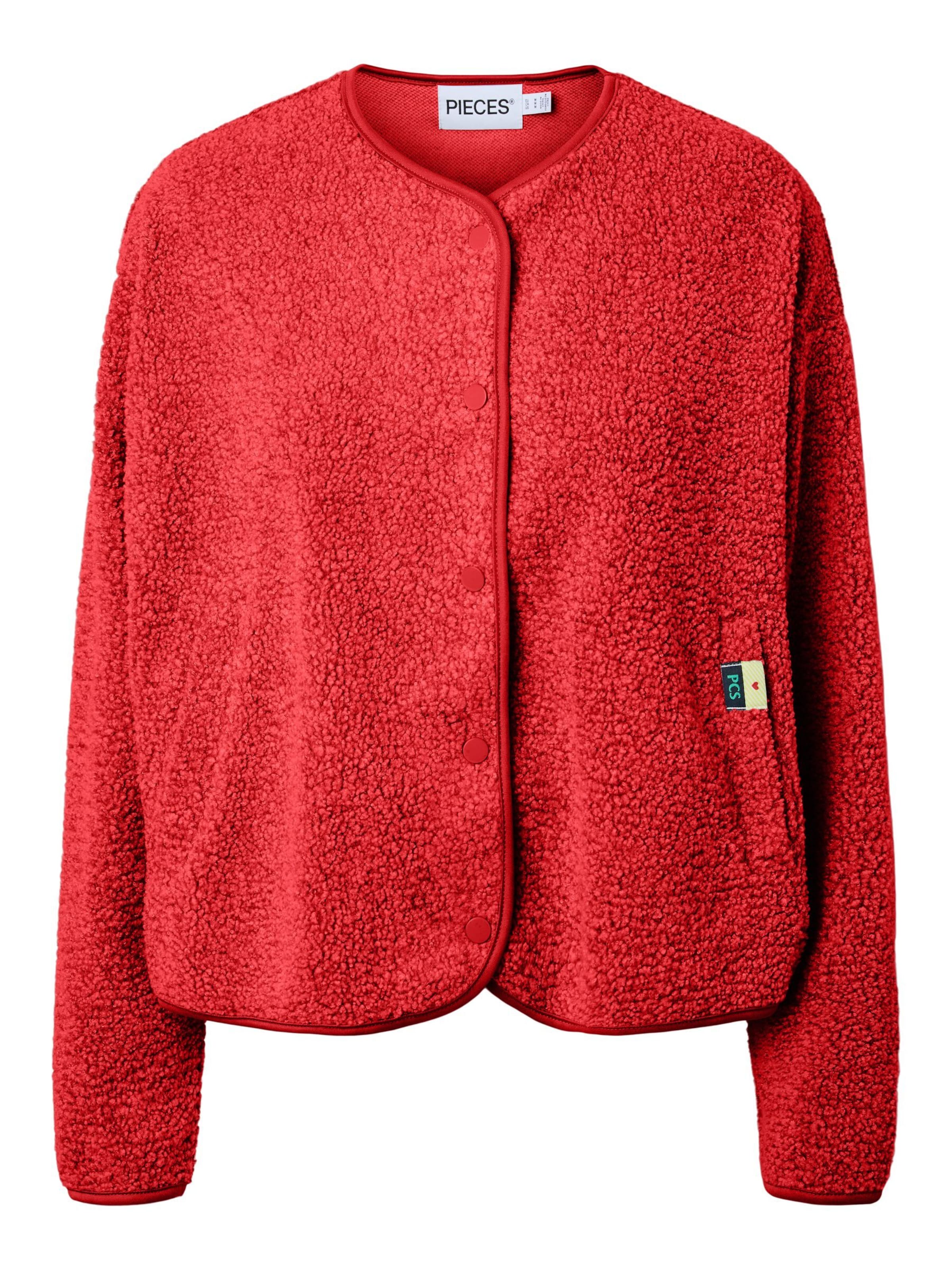 PIECES Veste mi-saison 'PCKATTY' en M en rouge, Vue avec produit