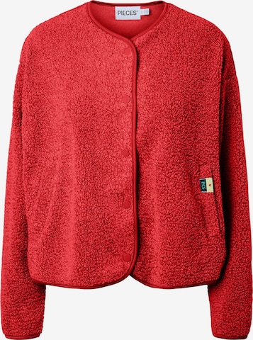 Veste mi-saison 'PCKATTY' PIECES en rouge : devant