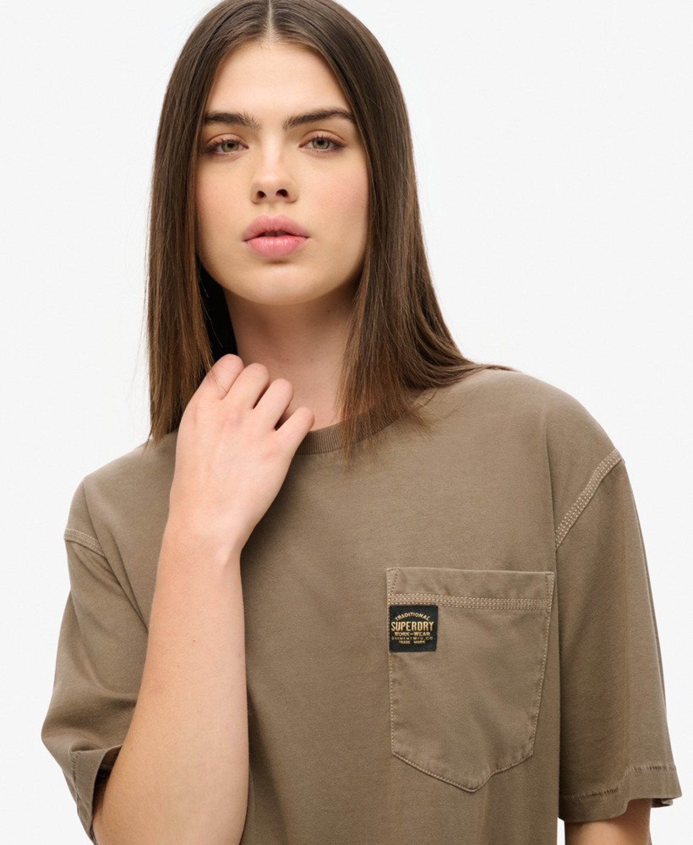 T-shirt oversize Superdry en vert