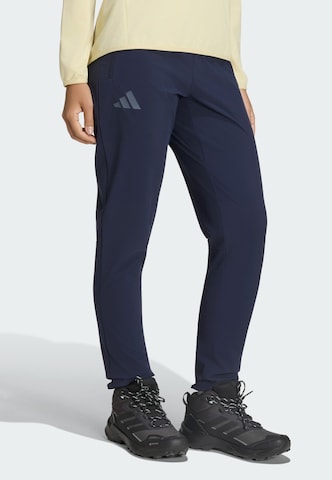 ADIDAS TERREX Slimfit Outdoorbroek 'Essentials' in Blauw: voorkant