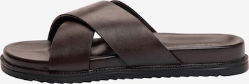Ombre Pantolette in Braun: Vorderseite