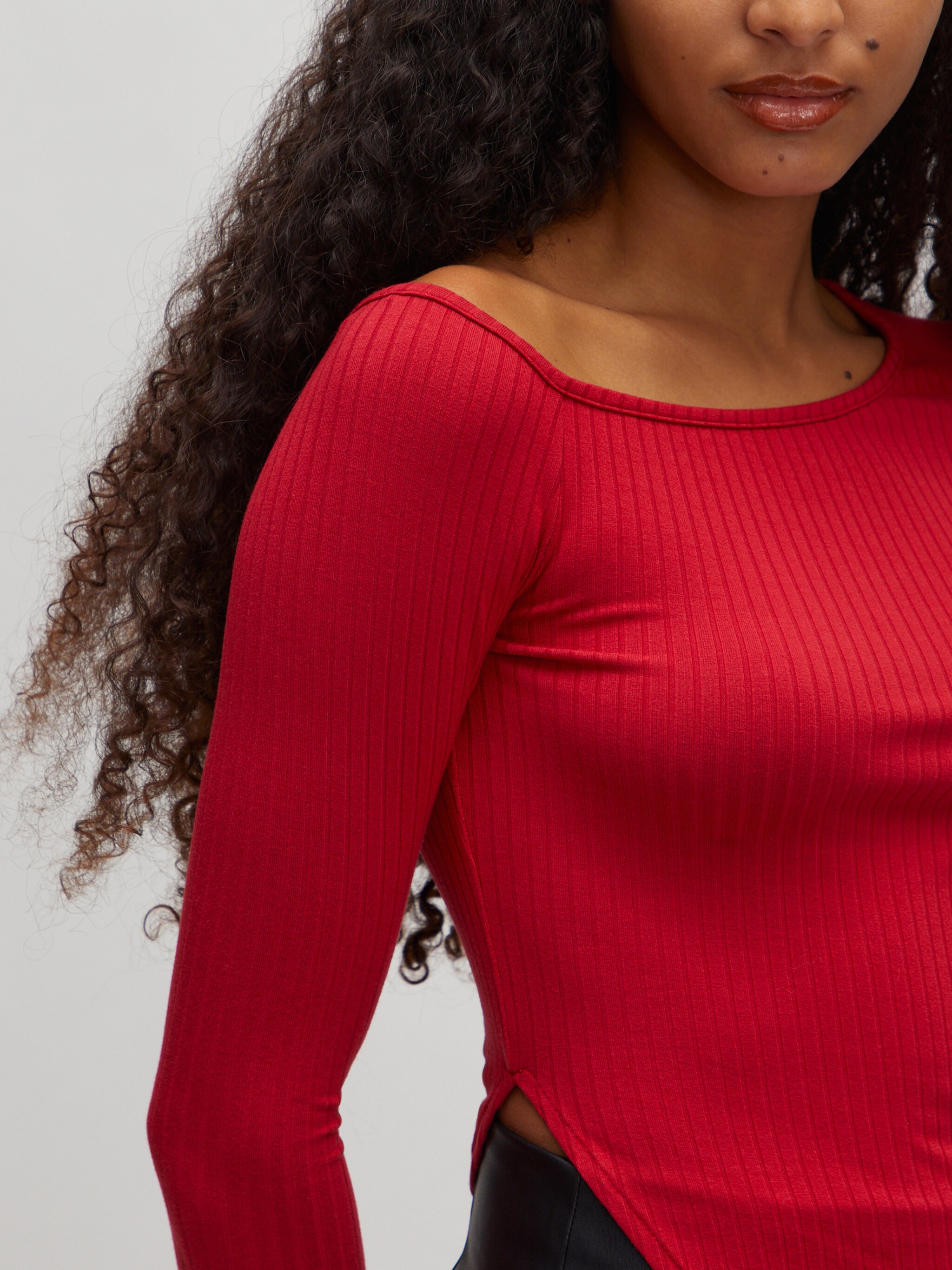 EDITED Producten Shirt 'Vally' Rood