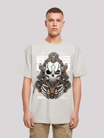 T-Shirt 'Bone Cyber Techronin CYBERPUNK STYLES' F4NT4STIC en gris : devant